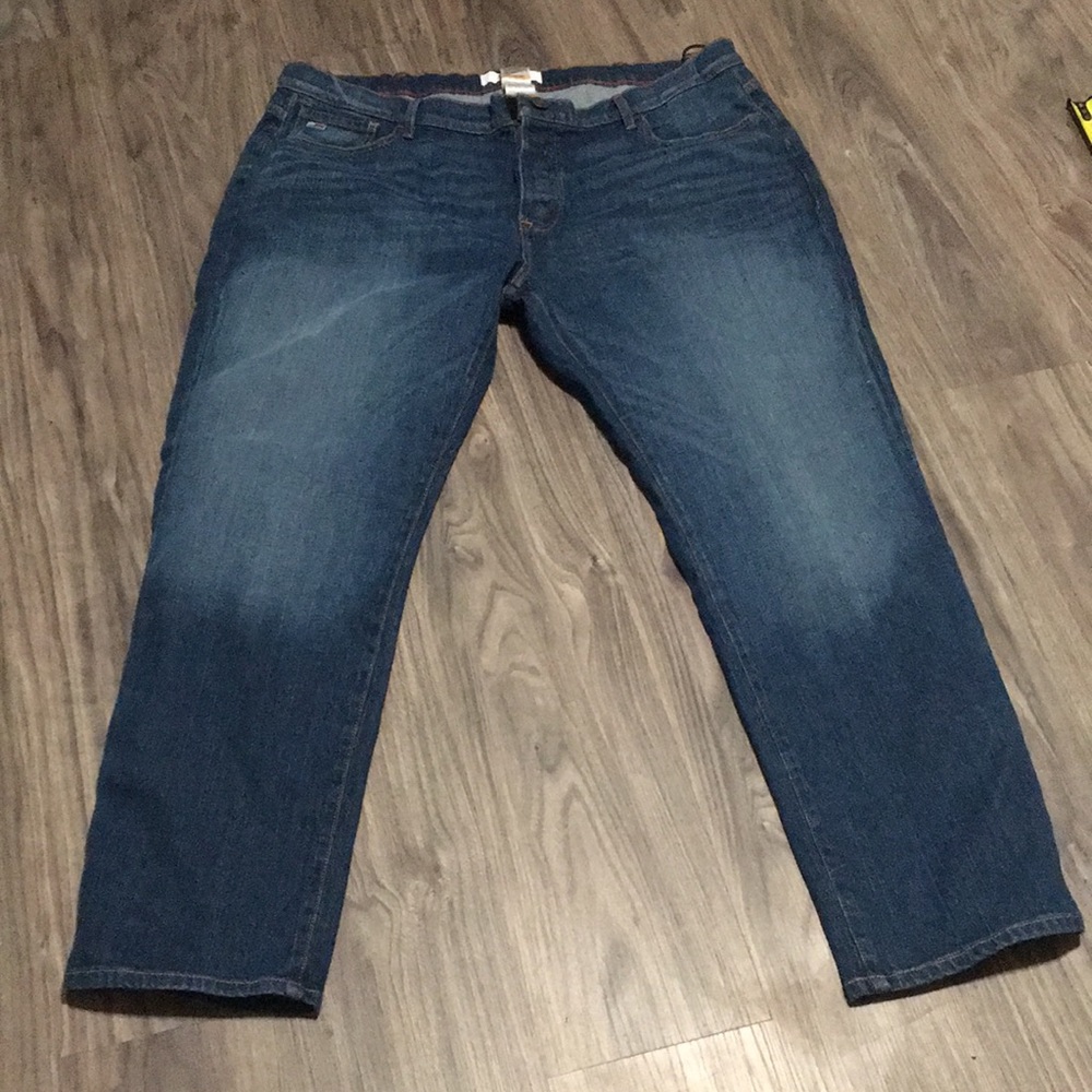 Tommy Hilfiger Adaptive Jeans Relaxed Fit Adjustable Waist Magnet Button 42